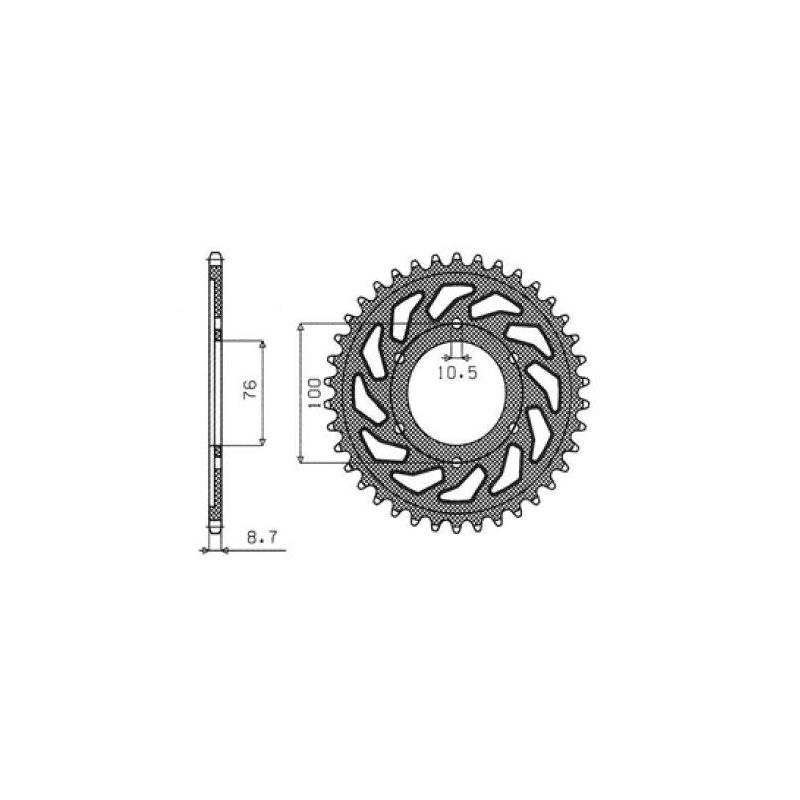 Kettenrad 530 45T STEEL 1-5226-45 von Sunstar Sprockets