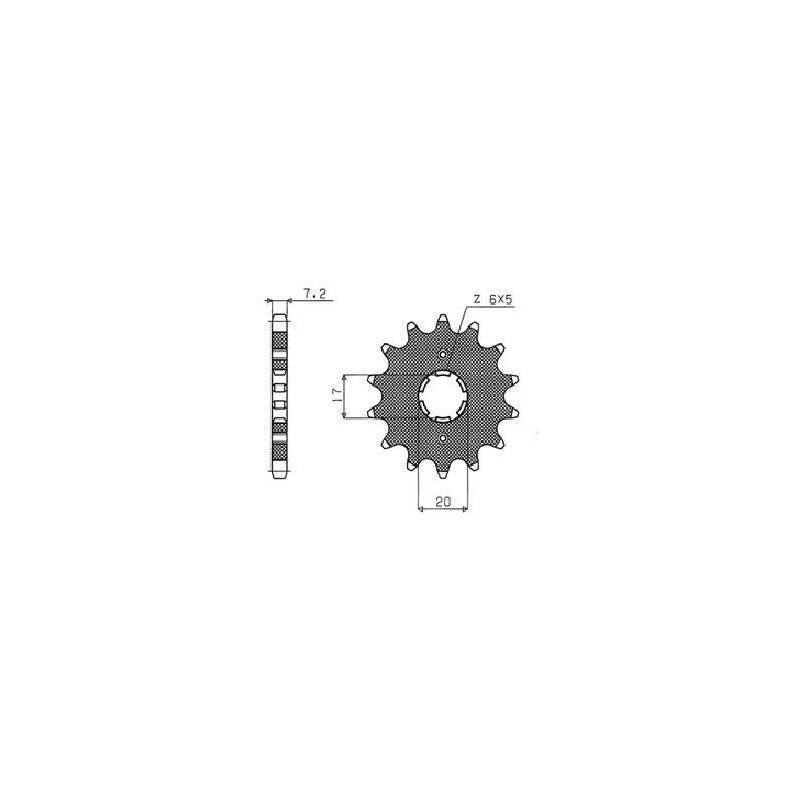 Ritzel 428 15T 22215 von Sunstar Sprockets