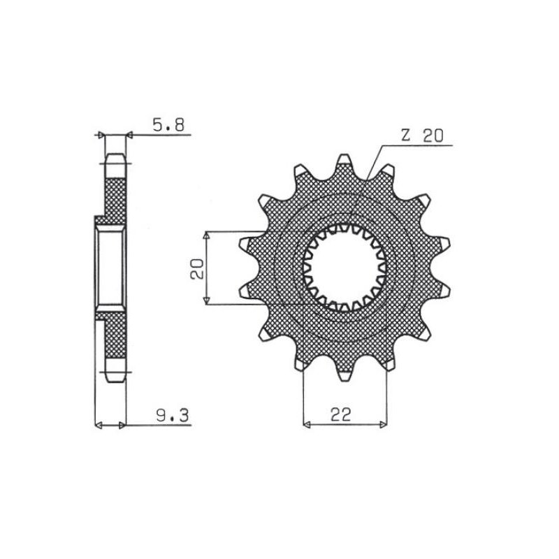 Ritzel 520 12T 3B012 von Sunstar Sprockets