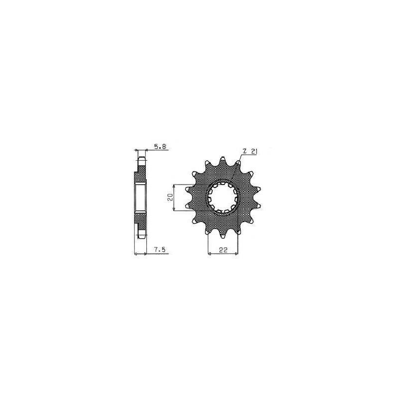 Ritzel 520 14T 31214 von Sunstar Sprockets