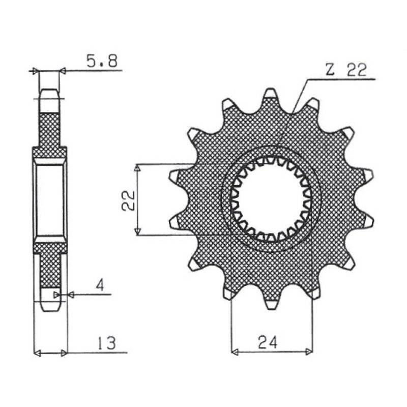 Ritzel 520 16T 37716 von Sunstar Sprockets