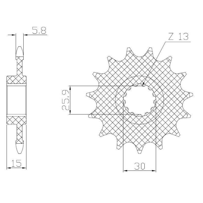 Ritzel 520 16T 3D316 von Sunstar Sprockets