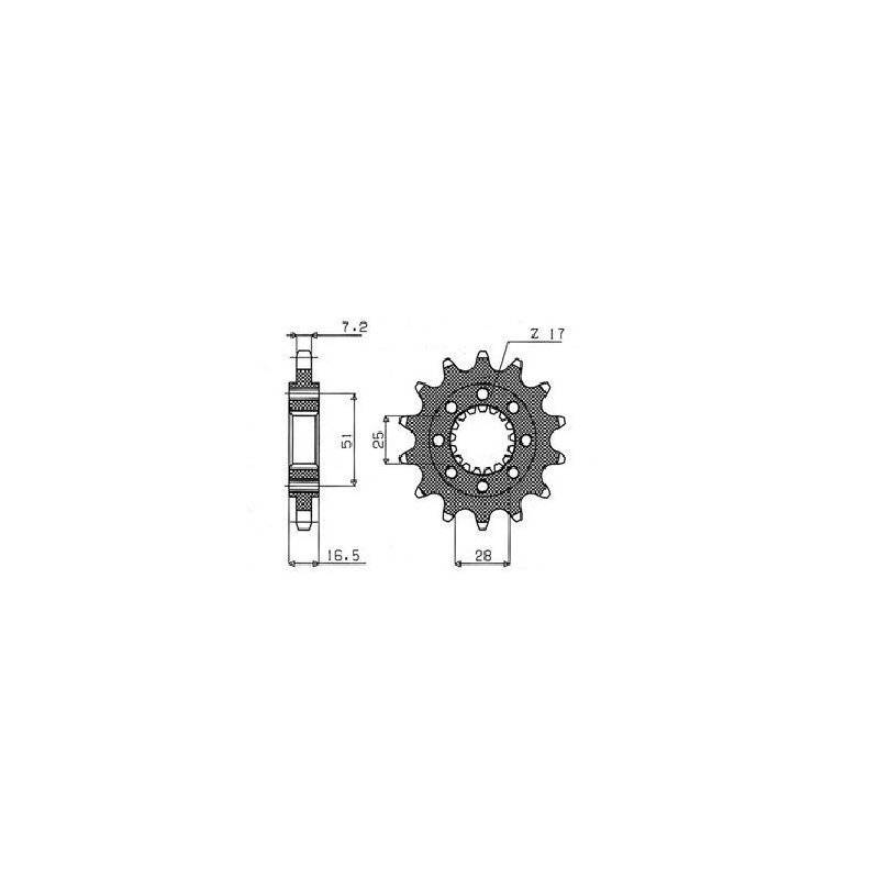 Ritzel 525 17T 42717 von Sunstar Sprockets