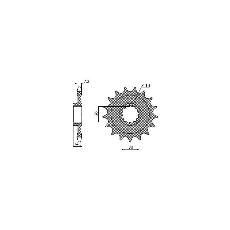 Ritzel 525 17T 43217 von Sunstar Sprockets