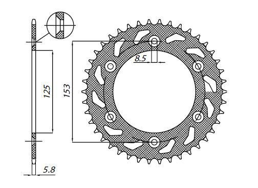 SUNSTAR SPROCKETS Rear Sprocket 520 51T Steel von Sunstar Sprockets