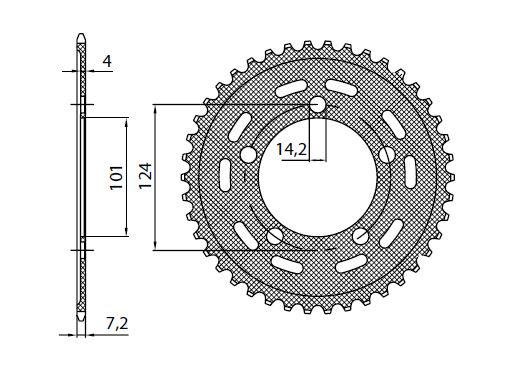 SUNSTAR SPROCKETS Rear Sprocket 525 41T Steel von Sunstar Sprockets