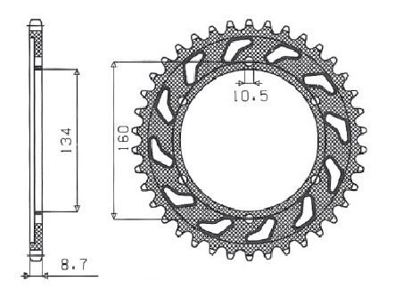 SUNSTAR SPROCKETS Rear Sprocket 530 43T Erg von Sunstar Sprockets