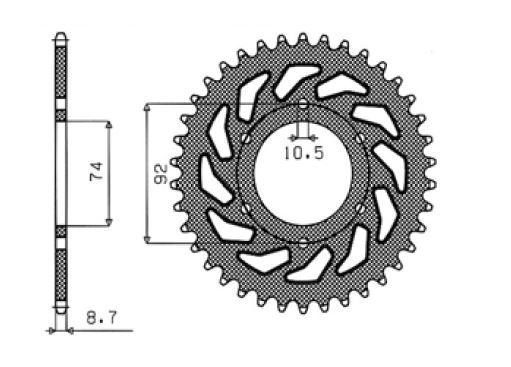 SUNSTAR SPROCKETS Rear Sprocket 530 45T Steel von Sunstar Sprockets