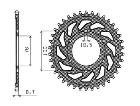 SUNSTAR SPROCKETS Rear Sprocket 530 45T Steel von Sunstar Sprockets