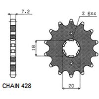 Kettenrad SUNSTAR SUNF207-15 von Sunstar