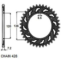 Kettenrad SUNSTAR SUNR1-2502-57 von Sunstar