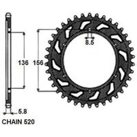 Kettenrad SUNSTAR SUNR1-3631-44 von Sunstar