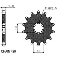 Kettenrad SUNSTAR SUNF101-14 von Sunstar