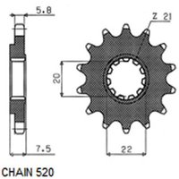 Kettenrad SUNSTAR SUNF312-15 von Sunstar