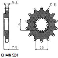 Kettenrad SUNSTAR SUNF312-12 von Sunstar