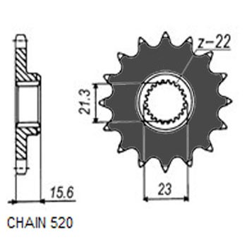 SUNSTAR Kettenritzel 372-15 von Sunstar