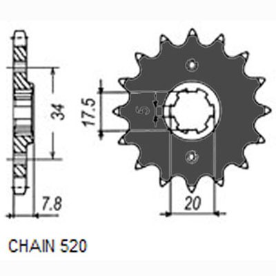 SUNSTAR Kettenritzel 391-14 von Sunstar