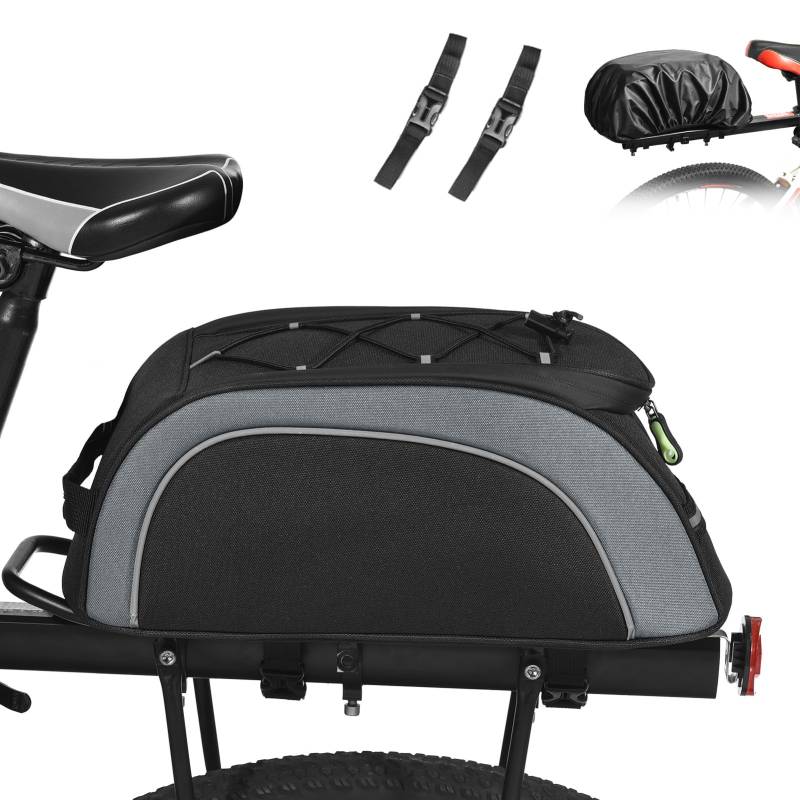 Sunydog Fahrradkoffer 7L Fahrradtasche Wasserfeste Fahrradtasche mit wasserdichter Regenhülle von Sunydog