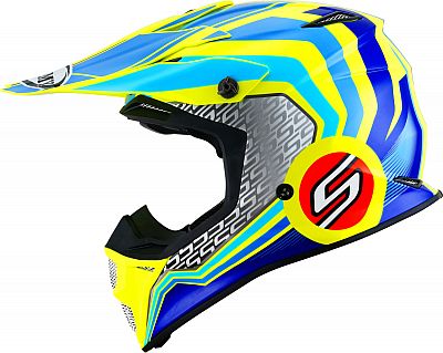 Suomy MX Speed Pro Forward, Motocrosshelm Mips - Blau/Hellblau/Neon-Gelb/Rot - M von Suomy