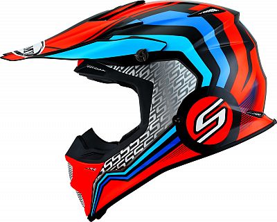 Suomy MX Speed Pro Forward, Motocrosshelm Mips - Rot/Schwarz/Dunkelblau/Hellblau - M von Suomy