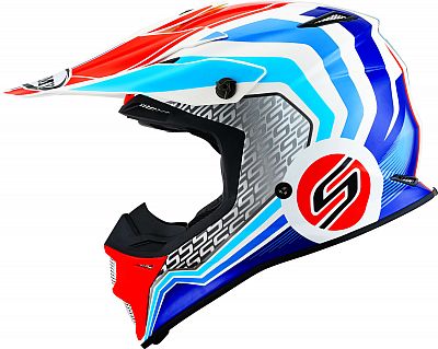 Suomy MX Speed Pro Forward, Motocrosshelm Mips - Weiß/Blau/Hellblau/Rot - S von Suomy