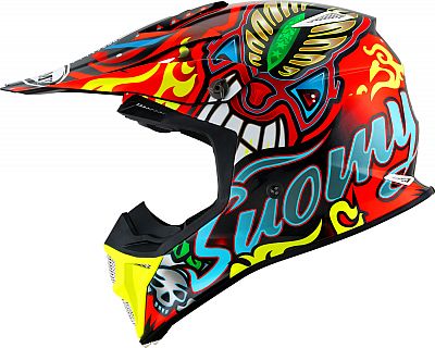 Suomy MX Speed Pro Tribal, Motocrosshelm Mips - Rot/Schwarz/Blau/Grün/Gelb - XL von Suomy