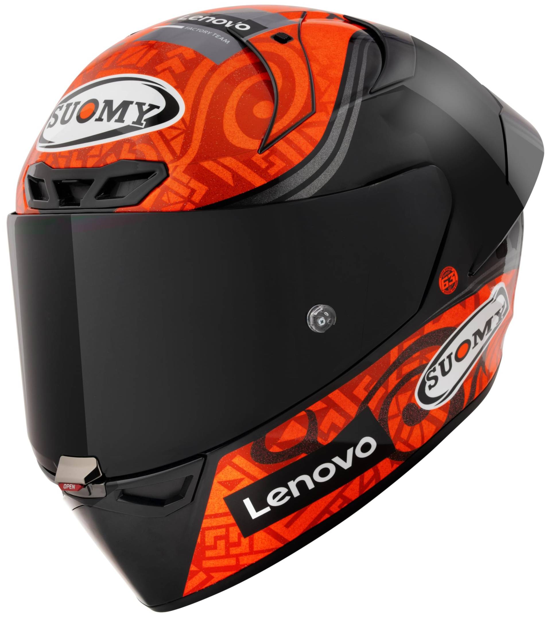 Suomy S1-XR GP Bagnaia Replica FIM Integralhelm (Schwarzmatt/Rot), L (59) von Suomy