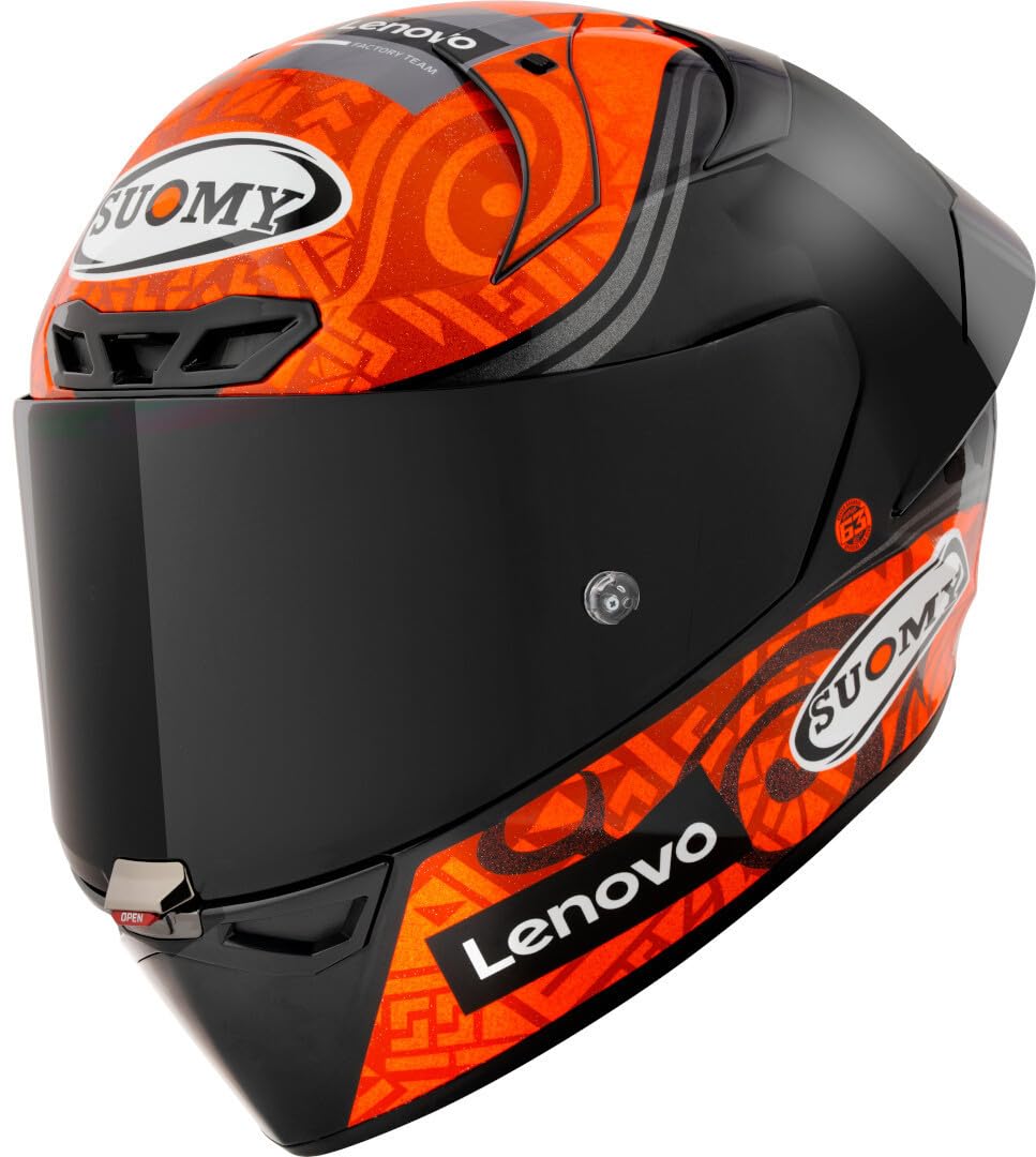 Suomy S1-XR GP Carbon Bagnaia Replica E06 Helm (Black/Orange, S (55/56)) von Suomy