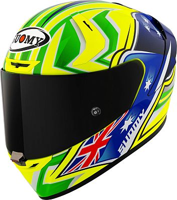 Suomy SR-GP EVO Top Racer, Integralhelm - Neon-Gelb/Neon-Grün/Blau - M von Suomy