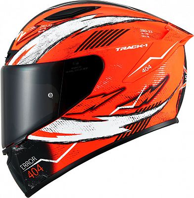 Suomy Track-1 404, Integralhelm - Matt Neon-Orange/Weiß/Schwarz - L von Suomy