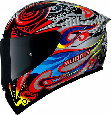 Suomy Track-1 Flying, Integralhelm - Rot/Hellgrau/Blau/Gelb - XXL von Suomy