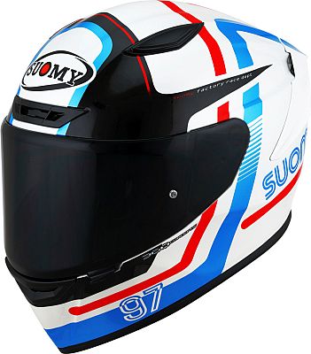 Suomy Track-1 Ninety Seven, Integralhelm - Weiß/Rot/Blau - L von Suomy