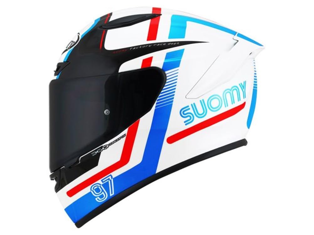 Suomy Track-1 Ninety Seven 2023 Helm (White/Red/Blue,M (57/58)) von Suomy