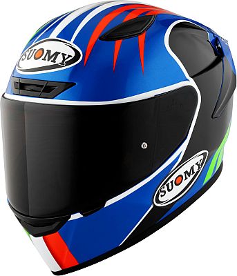 Suomy Track-1 Pecco Bagnaia Mugello Replica 2022, Integralhelm - Schwarz/Blau/Grün/Rot - M von Suomy