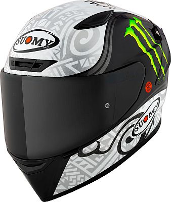 Suomy Track1 Pecco Bagnaia Winter Monster, Integralhelm - Weiß/Grau/Schwarz/Grün - L von Suomy