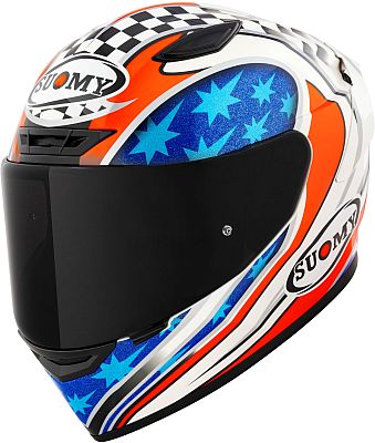 Suomy Track-1 Troy Bayliss Replica 2002, Integralhelm - Weiß/Rot/Blau - L von Suomy