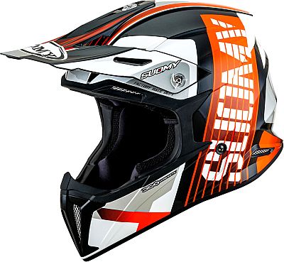 Suomy X-Wing Amped, Motocrosshelm - Schwarz/Orange/Weiß - L von Suomy