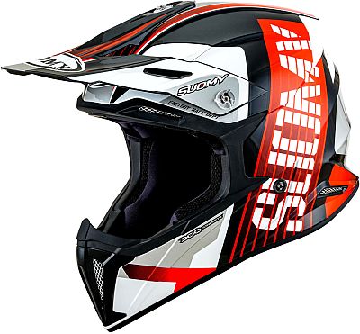 Suomy X-Wing Amped, Motocrosshelm - Schwarz/Rot/Weiß - L von Suomy