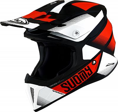 Suomy X-Wing Grip, Motocrosshelm - Weiß/Schwarz/Rot - XS von Suomy