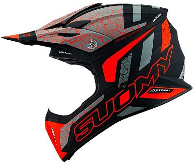 Suomy X-Wing Reel, Motocrosshelm - Matt Schwarz/Grau/Neon-Orange - L von Suomy