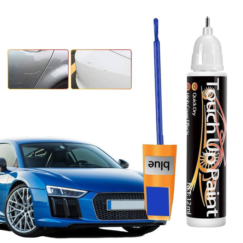 Supatmul Auto Kratzer Reparaturstift Lackstift, Autokratzer Entferner Lackstift wasserdichte Autolack Kratzer Entferner Stift Kratzerentferner Lackreparaturstift Autolack Reparaturstift, 12ml (Blau) von Supatmul