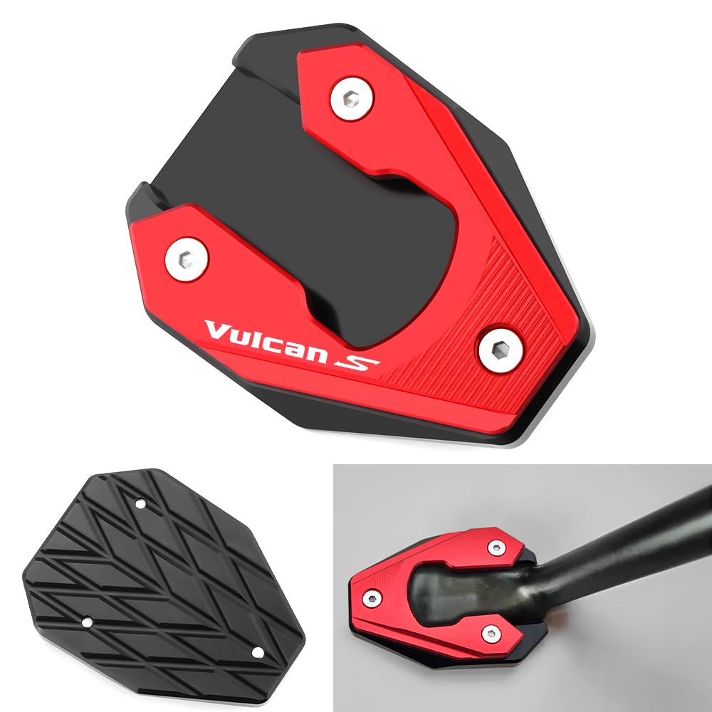 Modeer Motorrad Ständer Platte Passt Für Kawasa.ki Vulcan S 650 2015-2021 2022 2023 2024 | Vulcan Cafe 2018-2023 | vulcan s zubehör(V1-Rot) von Super Modeer