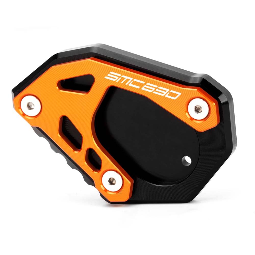 Super Modeer Motorrad seitenständer Verlängerungspolster Für K.T.M 690 ENDURO/SMC R 2019-2021 790 Adventure/R 2019-2022 890 Adventure/R 2020-2022 Zubehör (smc690-Schwarz/Orange) von Super Modeer