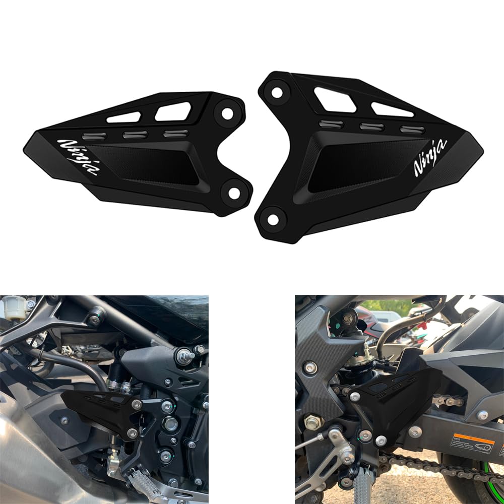 Foot Protector Kompatibel mit KAWASAKI NINJA400 Z400 2018-2024 2025 | Z500 NINJA500 2024 2025 Fußstütze FootPegs NINJA Z 400 500 Footrest Footboard Pedal Protect Zubehör BK von Super Vici