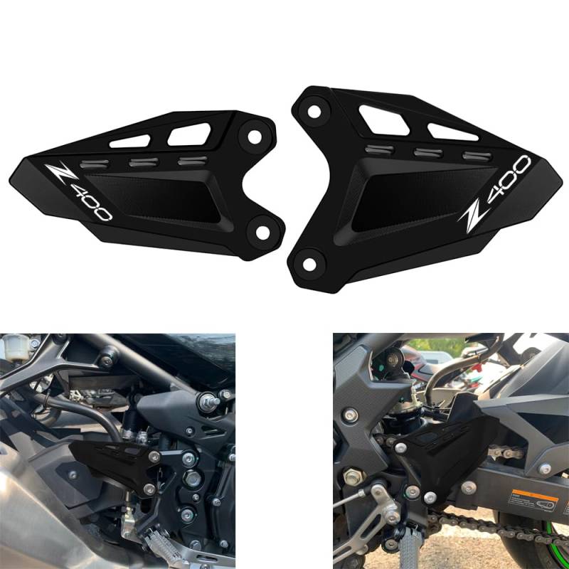 Foot Protector Kompatibel mit KAWASAKI Z400 NINJA400 2018-2024 2025 | Z500 NINJA500 2024 2025 Fußstütze FootPegs NINJA Z 400 500 Footrest Footboard Pedal Protect Zubehör BK von Super Vici