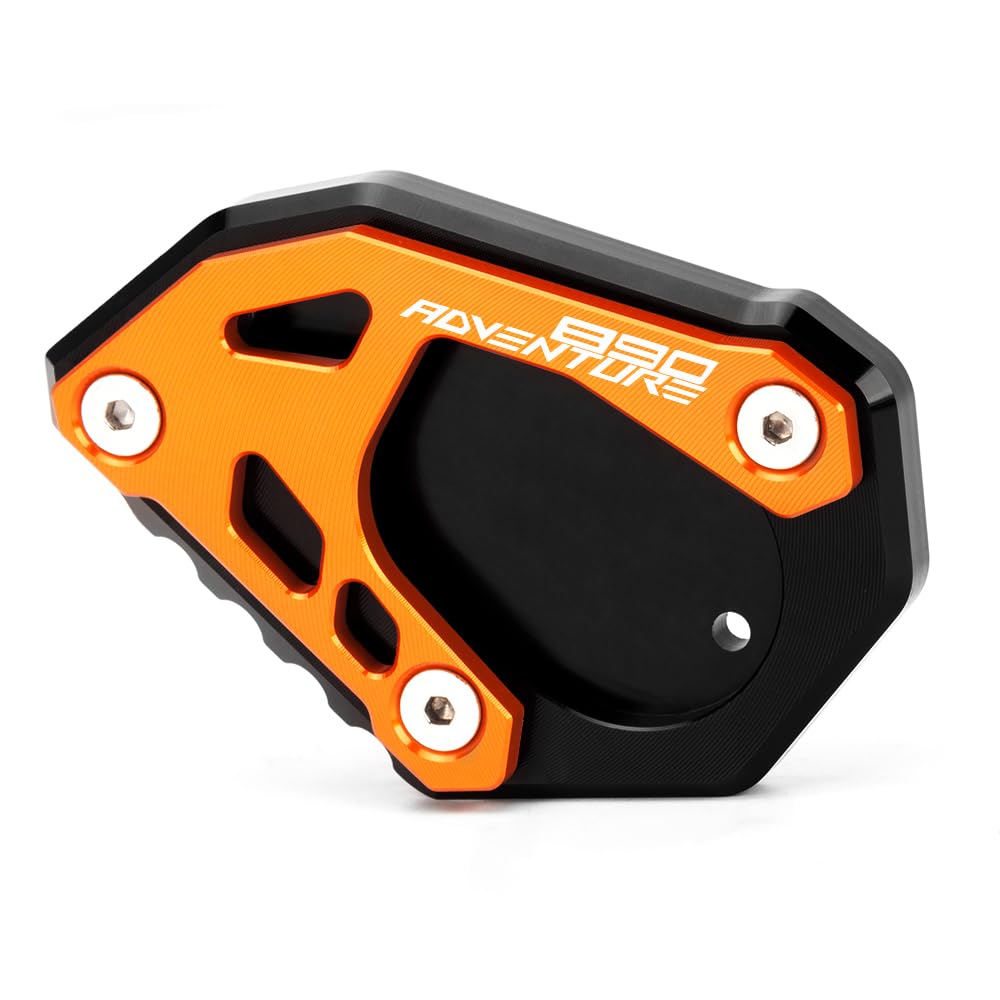 Motorrad Seitenständer Fit For KTM 890 Adventure | 890 Adventure R 2020 2021 2022 2023 Ständer Platte Passt Kickstand Side Stand KTM 890 Accessories Orange - Black von Super Vici