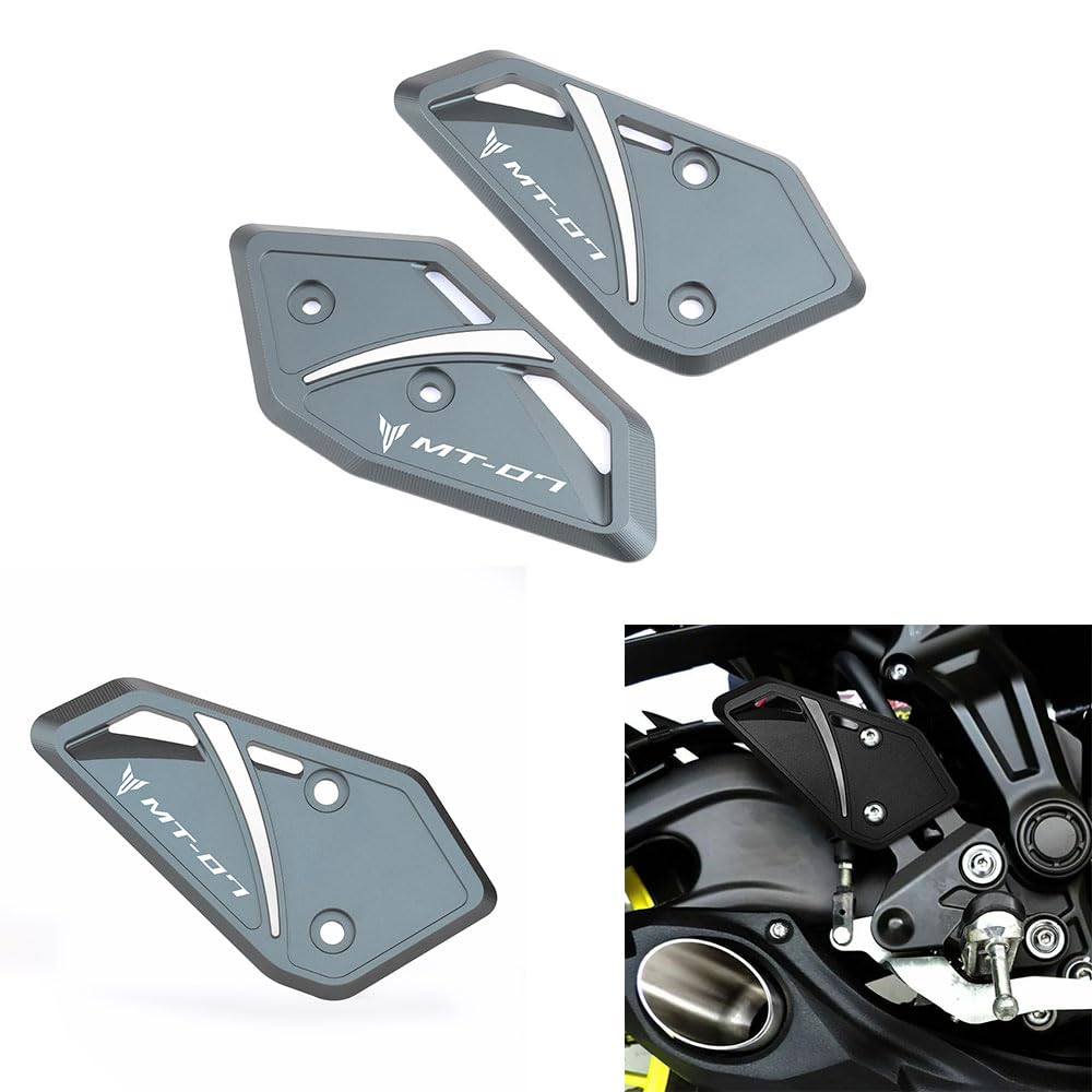 Super Vici Foot Protector Kompatibel mit YAMAHA MT07 2014-2023 2024 | XSR700 2015-2022 2023 2024 Fußstütze FootPegs YAMAHA MT 07 XSR 700 Footrest Footboard Pedal Protect Zubehör Gray von Super Vici