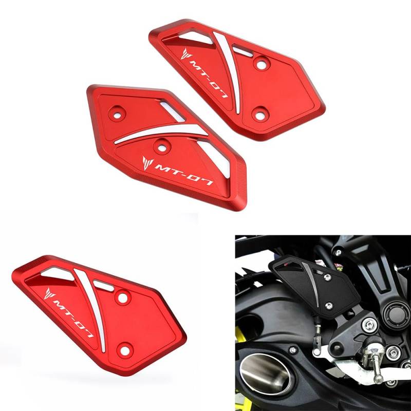 Super Vici Foot Protector Kompatibel mit YAMAHA MT07 2014-2023 2024 | XSR700 2015-2022 2023 2024 Fußstütze FootPegs YAMAHA MT 07 XSR 700 Footrest Footboard Pedal Protect Zubehör Red von Super Vici