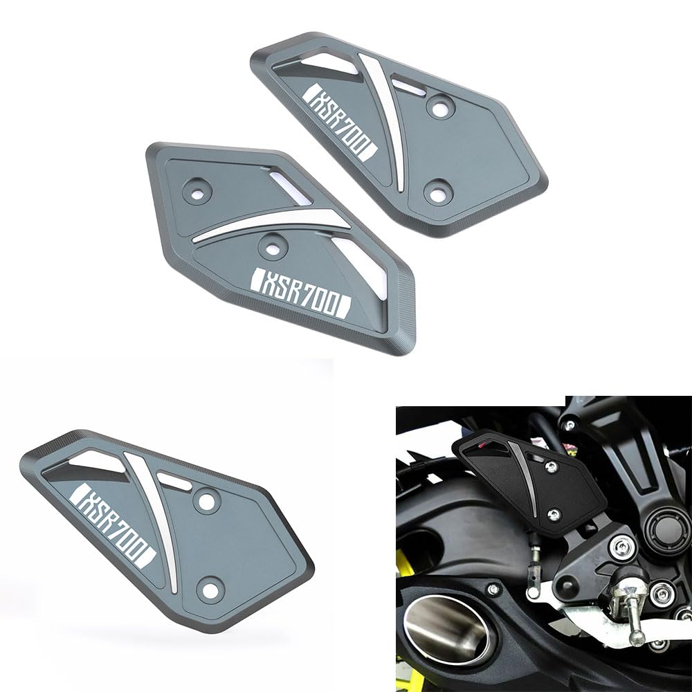 Super Vici Foot Protector Kompatibel mit YAMAHA XSR700 2015-2022 2023 2024 | MT07 2014-2023 2024 Fußstütze FootPegs YAMAHA MT 07 XSR 700 Footrest Footboard Pedal Protect Zubehör Gray von Super Vici