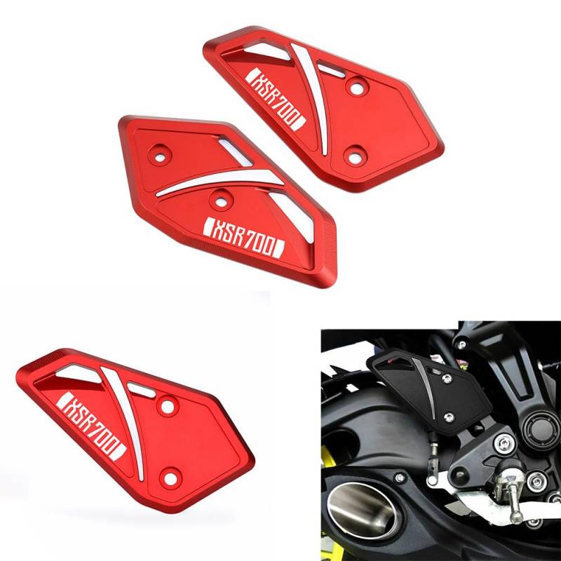 Super Vici Foot Protector Kompatibel mit YAMAHA XSR700 2015-2022 2023 2024 | MT07 2014-2023 2024 Fußstütze FootPegs YAMAHA MT 07 XSR 700 Footrest Footboard Pedal Protect Zubehör Red von Super Vici